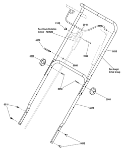 Handles And Controls Group - Remote Diagram and Parts List for 1695950  Briggs and Stratton Snow Blower